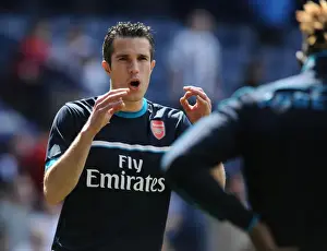Robin van Persie Prepares for Arsenal's Clash Against West Bromwich Albion (2011-12)