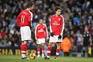 Manchester City v Arsenal 2008-09 Collection: Robin van Persie and Samir Nasri (Arsenal)