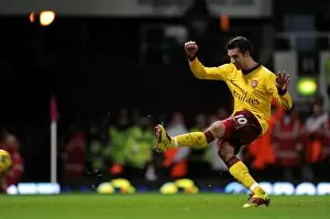 West Ham United v Arsenal 2010-11 Collection: Robin van Persie scores his 2nd goal Arsenals 3rd from the penalty spot