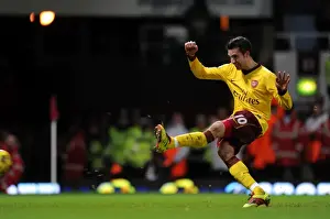 West Ham United V Arsenal 2010-11 Prints: Robin van Persie scores his 2nd goal Arsenals 3rd from the penalty spot