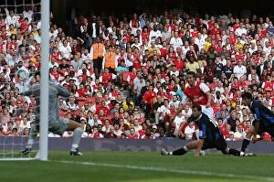 Arsenal v Inter Milan 2007-08 Gallery: Robin van Persie scores Arsenals 2nd goal