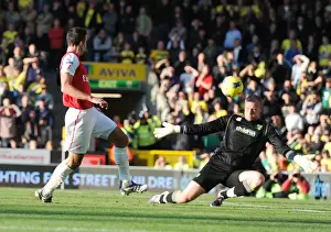 Norwich City V Arsenal 2011-12 Prints: Robin van Persie Scores Chip Over John Ruddy: Norwich City vs