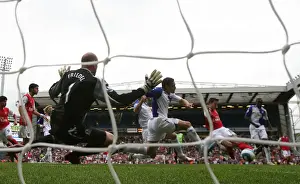 Blackburn Rovers V Arsenal 2007-8 Prints: Robin van Persie Scores Dramatic Equalizer Past Brad Friedel at Ewood Park