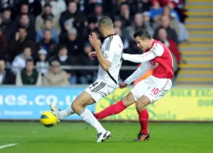 Robin van Persie Scores Dramatic Goal Past Steven Caulker in Swansea City vs Arsenal (2012)