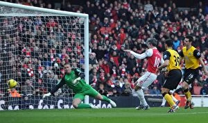 Images Dated 4th February 2012: Robin van Persie Scores First Goal: Arsenal vs. Blackburn Rovers, Premier League 2011-12