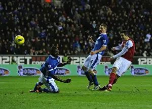 Wigan Athletic V Arsenal 2011-12 Prints: Robin van Persie Scores Fourth Goal: Wigan Athletic vs. Arsenal, Premier League 2011-12