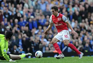 Chelsea V Arsenal 2011-12 Prints: Robin van Persie Scores Past Petr Cech: Chelsea vs. Arsenal, Premier League 2011-12