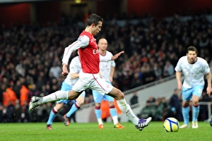 Arsenal V Aston Villa - FA Cup 2011-12 Prints: Robin van Persie Scores Penalty: Arsenal vs. Aston Villa - FA Cup 2012