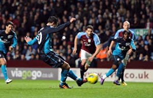 Aston Villa V Arsenal 2011-12 Prints: Robin van Persie Scores Penalty: Aston Villa vs. Arsenal, Premier League 2011-12