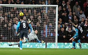 Aston Villa V Arsenal 2011-12 Prints: Robin van Persie Scores Penalty Past Brad Guzan: Aston Villa vs