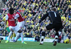 Norwich City V Arsenal 2011-12 Prints: Robin van Persie Scores Stunner Past John Ruddy: Norwich City vs