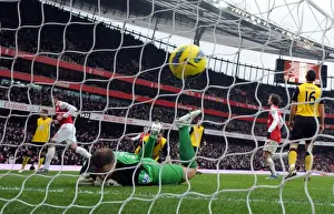 Arsenal V Blackburn Rovers 2011-12 Prints: Robin van Persie Scores Stunning Goal Past Paul Robinson in Arsenal's Victory over Blackburn Rovers