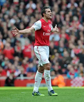 Arsenal V Tottenham 2011-12 Prints: Robin van Persie vs. Tottenham: The Thrilling 2011-12 Arsenal Showdown