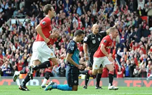 Manchester United V Arsenal 2011-12 Prints: Robin van Persie's Agonizing Miss: Manchester United vs