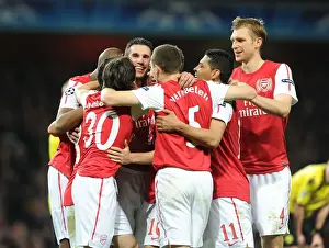 Arsenal V Borussia Dortmund 2011-12 Prints: Robin van Persie's Brace: Arsenal FC vs Borussia Dortmund, UEFA Champions League, 2011