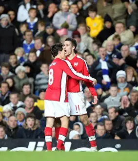 Chelsea V Arsenal 2008-09 Prints: Robin van Persie's Brace: Arsenal's Thrilling 2-1 Victory Over Chelsea in the Premier League