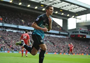 Liverpool V Arsenal 2011-12 Prints: Robin van Persie's Brace: Arsenal's Thrilling Victory Over Liverpool in the Premier League 2011-12
