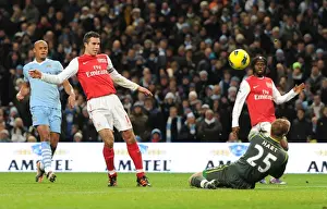 Manchester City V Arsenal 2011-12 Prints: Robin van Persie's Controversial Goal: Manchester City vs