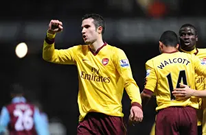 West Ham United V Arsenal 2010-11 Prints: Robin van Persie's Debut Goal: Arsenal's 3-0 Crushing Victory Over West Ham