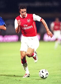 Images Dated 10th August 2006: Robin van Persie's Dominant Debut: Arsenal Crushes Dinamo Zagreb 3-0 in Champions League Qualifying