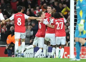 Arsenal V Borussia Dortmund 2011-12 Prints: Robin van Persie's Double: Arsenal's 2-0 Victory Over Borussia Dortmund in the UEFA Champions League