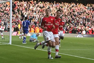 Arsenal V Everton 2008-9 Prints: Robin van Persie's Double: Arsenal's 3-1 Victory Over Everton, October 2008