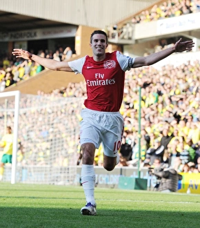 Norwich City V Arsenal 2011-12 Prints: Robin van Persie's Double Strike: Norwich City vs. Arsenal, Premier League 2011-12