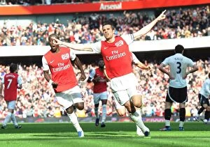Images Dated 26th February 2012: Robin van Persie's Double: Thrilling Arsenal Victory over Tottenham, 2012