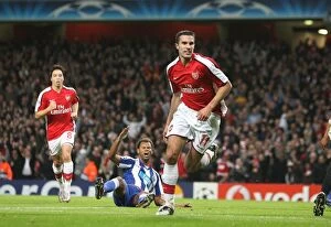 Arsenal v FC Porto 2008-09 Collection: Robin van Persie's Epic Debut: Arsenal's 4-0 Thrashing of FC Porto in the Champions League