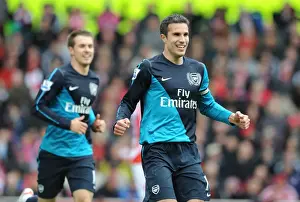 Robin van Persie's Epic Goal Celebration: Arsenal's Triumph at Stoke City (2011-12)