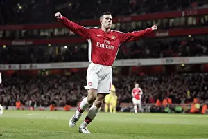 Arsenal V Cardiff City FA Cup Prints: Robin van Persie's Euphoric Moment: Arsenal's Unforgettable 4th Goal vs