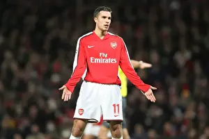 Arsenal V Dynamo Kyiv 2008-9 Prints: Robin van Persie's Goal: Arsenal's 1-0 Victory Over Dynamo Kyiv in the UEFA Champions League