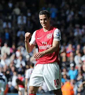 Robin van Persie's Goal and Celebration: Arsenal Secure Victory over West Bromwich Albion (2011-12)