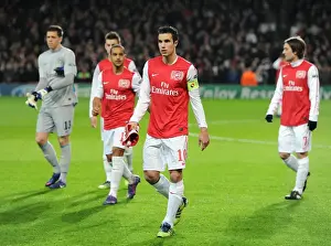 Arsenal V AC Milan 2011-12 Prints: Robin van Persie's Hat-Trick: Arsenal Crushes AC Milan 3-0 in UEFA Champions League