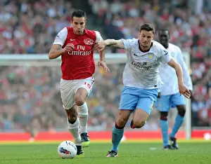 Arsenal V Aston Villa - 2011-12 Prints: Robin van Persie's Hat-Trick: Arsenal Crushes Aston Villa 3-0 in Premier League