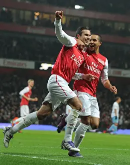 Arsenal V Aston Villa - FA Cup 2011-12 Prints: Robin van Persie's Hat-Trick: Arsenal Triumphs Over Aston Villa in FA Cup Fourth Round