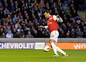 Wolverhampton Wanderers V Arsenal 2011-12 Prints: Robin van Persie's Penalty: Arsenal's Winning Goal vs