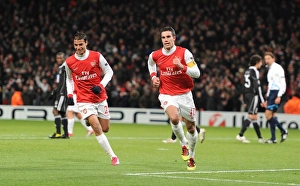 Arsenal V Partizan Belgrade 2010-11 Prints: Robin van Persie's Penalty Goal: Arsenal's First in Champions League Victory Over Partizan Belgrade (8/12/2010)
