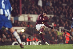 Robin van Persie's Stunner: Arsenal's Heartbreaking 2-1 Loss in Carling League Cup Final against Wigan Athletic, Highbury, London, 24/1/05