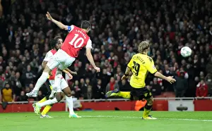 Arsenal V Borussia Dortmund 2011-12 Prints: Robin van Persie's Stunner: Arsenal Takes 2-0 Lead Over Borussia Dortmund in Champions League (November 23)