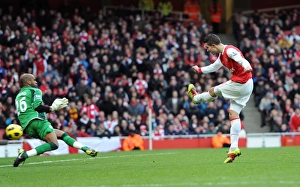 Arsenal V Wigan Athletic 2010-11 Prints: Robin van Persie's Stunner: Arsenal's 1st Goal vs. Wigan (3-0)
