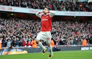 Arsenal V Wigan Athletic 2010-11 Prints: Robin van Persie's Stunner: Arsenal's Game-Changing Goal in 3-0 Victory over Wigan Athletic (2011)