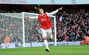 Arsenal V Wigan Athletic 2010-11 Prints: Robin van Persie's Stunning Opener: Arsenal's 3-0 Victory Against Wigan Athletic (2011)