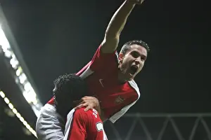 Arsenal V FC Porto 2008-09 Prints: Robin van Persie's Thrilling Debut: Arsenal 4-0 FC Porto