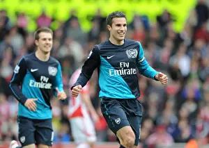 Stoke City V Arsenal 2011-12 Prints: Robin van Persie's Thrilling Goal: Arsenal's Victory at Stoke City (2011-12)