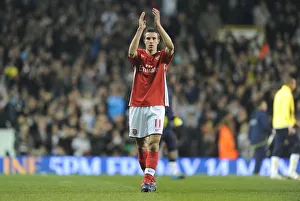 Tottenham Hotspur V Arsenal 2009-10 Prints: Robin van Persie's Thrilling Strike: Arsenal's Comeback Victory in the Premier League (2009-10) - Arsenal 3