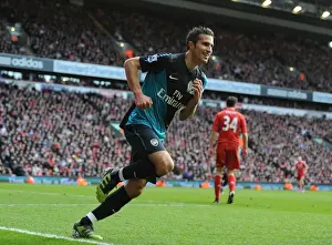 Liverpool V Arsenal 2011-12 Prints: Robin van Persie's Unforgettable Strike: Liverpool vs