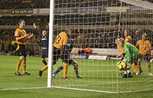 Images Dated 7th November 2009: Ronald Zubar deflects the ball past Wolves goalkeeper