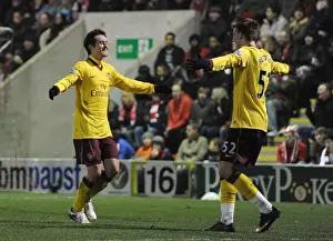 Leyton Orient V Arsenal - FA Cup 2010-2011 Prints: Rosicky and Bendtner: Unforgettable FA Cup Goal Celebration