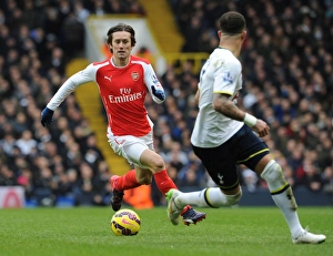 Tottenham Hotspur V Arsenal 2014-15 Prints: Rosicky Charges Past Walker: Tottenham vs. Arsenal, Premier League 2014-15
